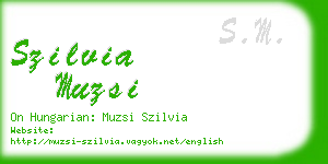 szilvia muzsi business card